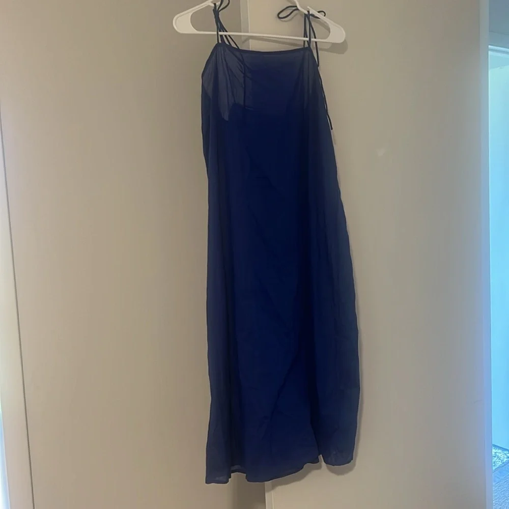 Farm Rio Blue Lace Sleeveless Maxi Dress NWT - Picture 8 of 10